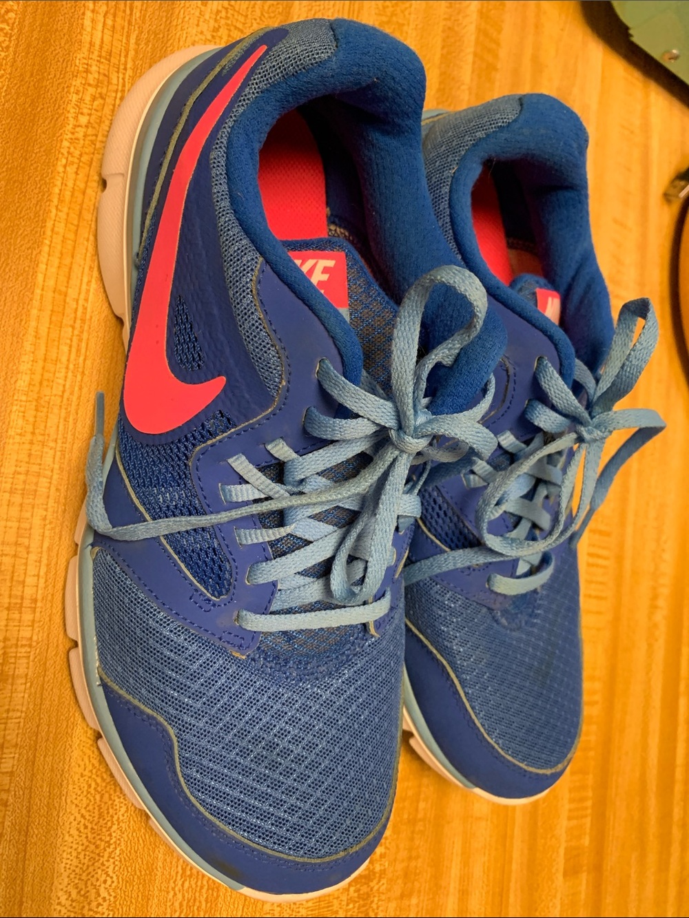 Women’s Nike Flex Experience RN 3 Blue Running Sneakers with Pink Swoosh